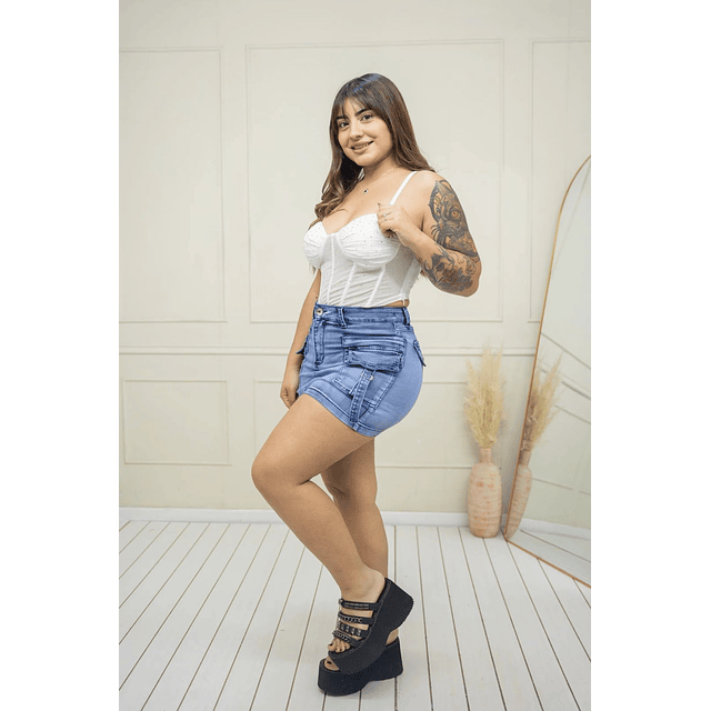 FALDA SHORT CELESTE FORTREST 36/38/40/42