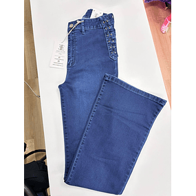 FLARED BRUSELAS TRENZADO AZUL  EMPORIUM 36/38/40/42/44/46