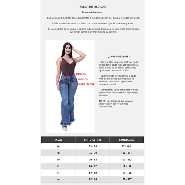 FLARED ACTITUD UNIDOS 36 AL 46 