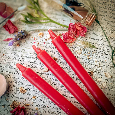 Vela larga Roja - 17 cm
