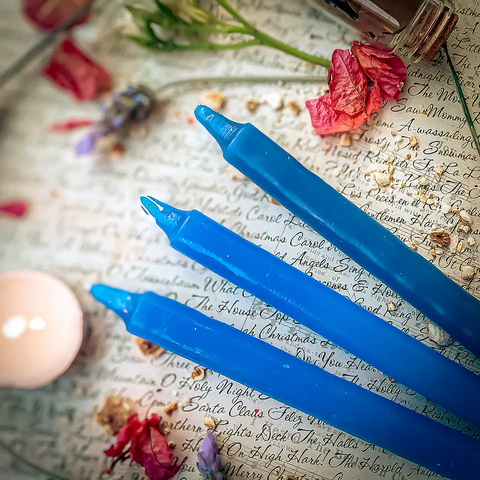 Vela larga Azul - 17 cm 1