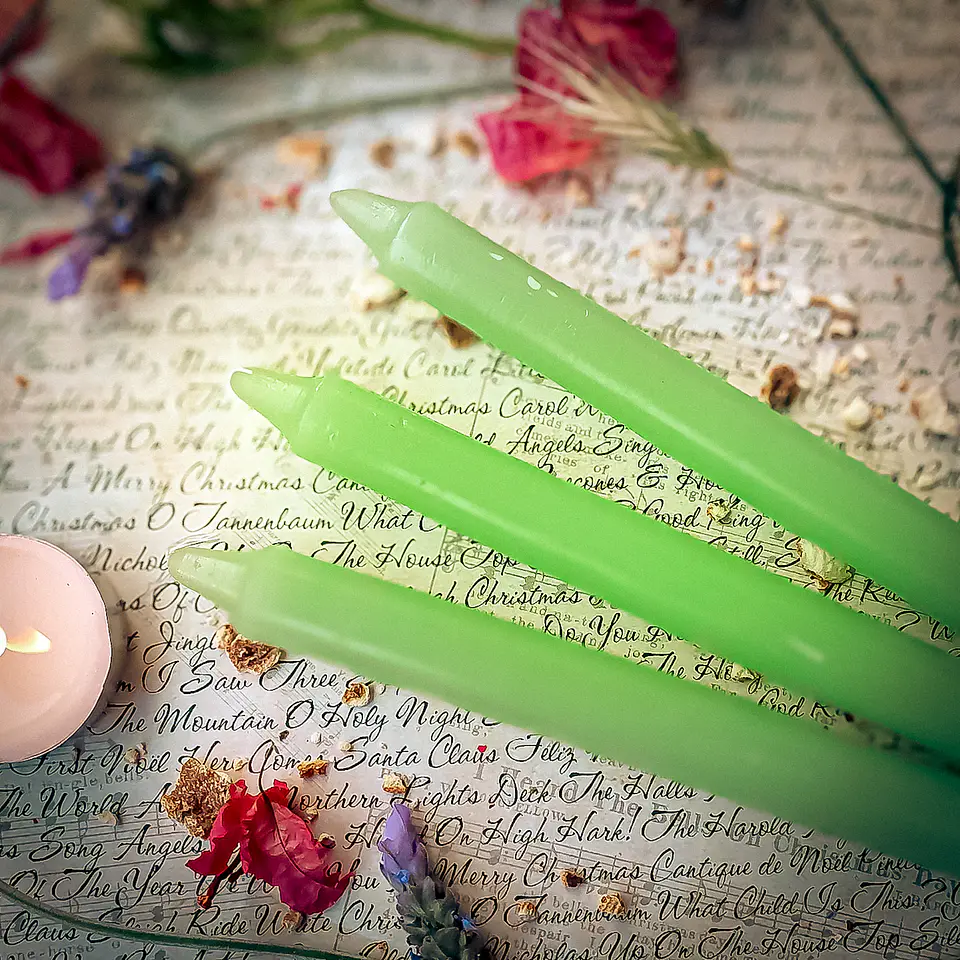 Vela larga Verde - 17 cm 1
