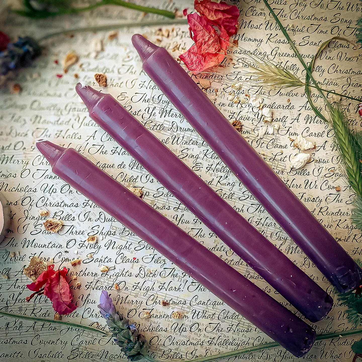 Vela larga Violeta - 17 cm  1