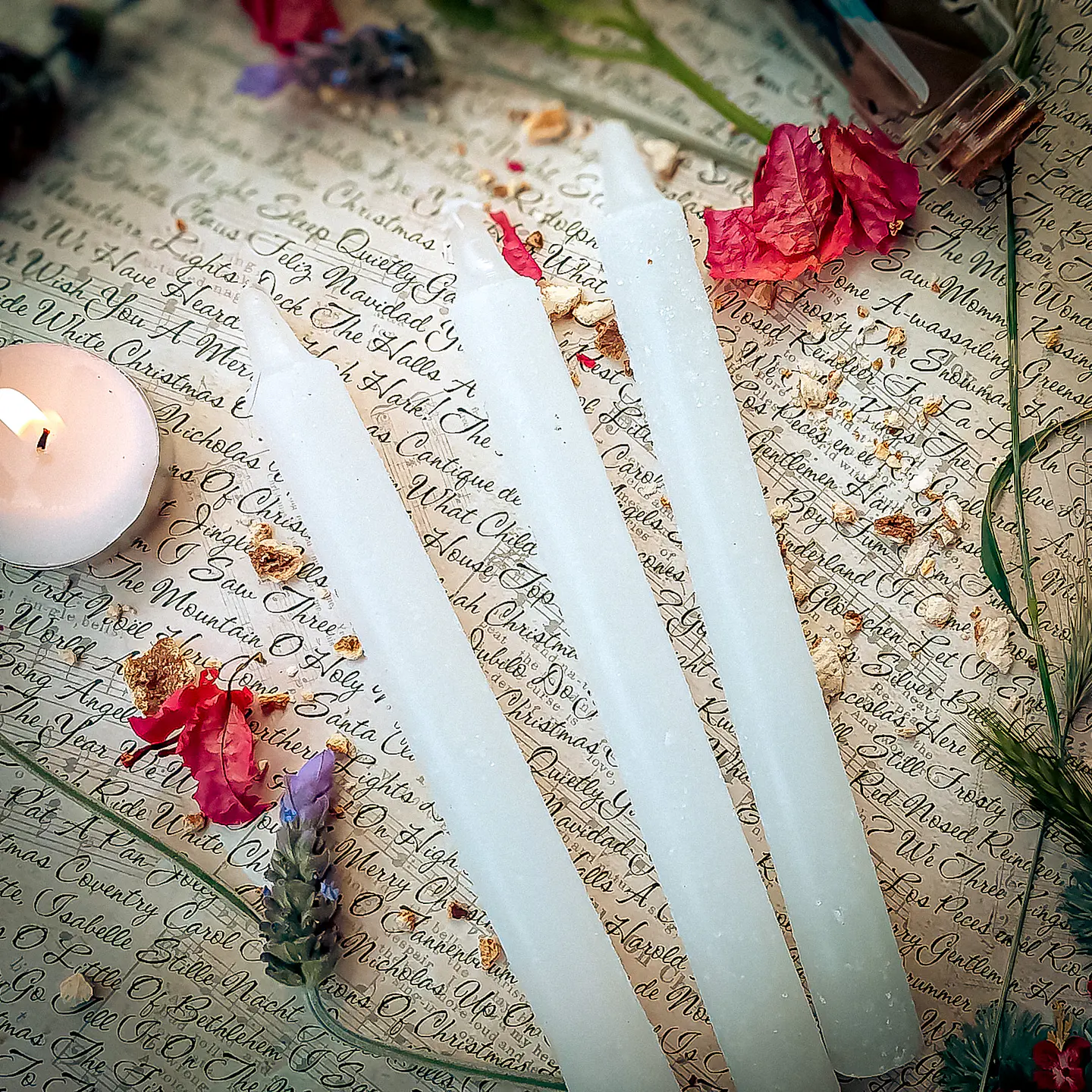 Vela larga Blanca de Sal - 17 cm 1