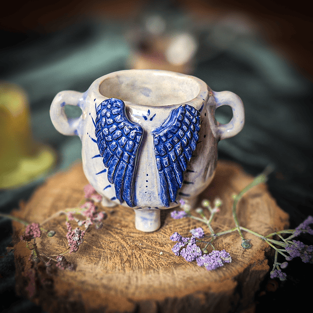 Calderito Cerámico con Alas de Ángel 1