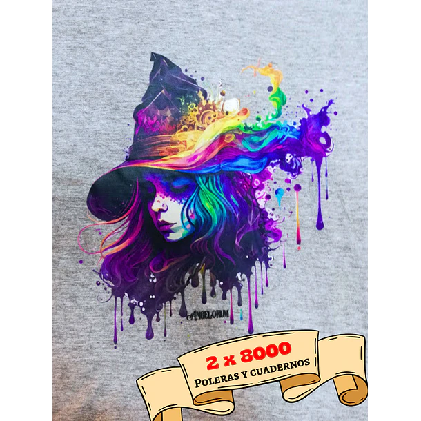 POLERAS ANGELORUM - BRUJA ARCOÍRIS 