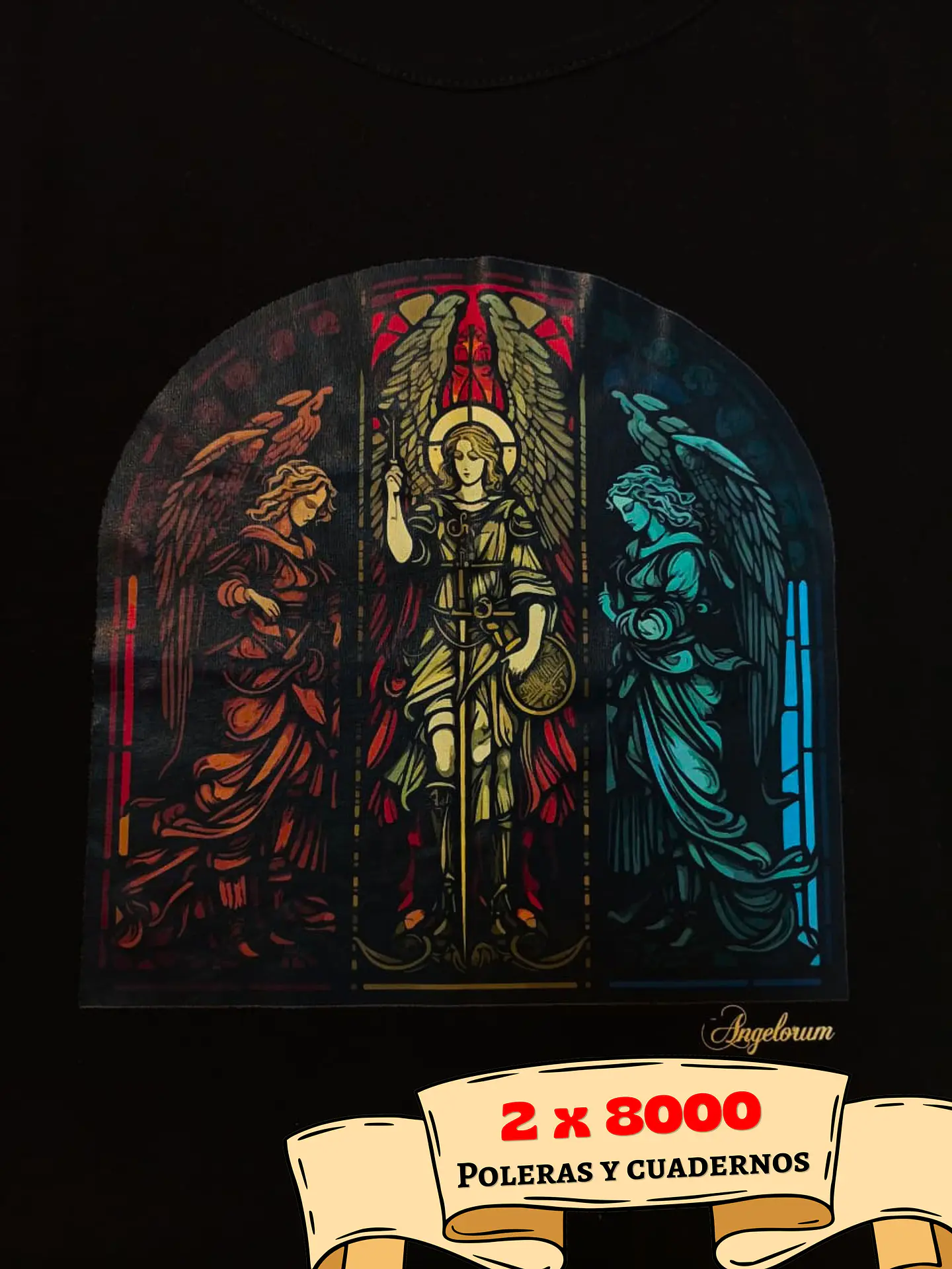 POLERAS ANGELORUM - TRES ARCÁNGELES VITRAL 1