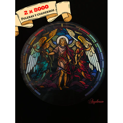 POLERAS ANGELORUM - TRES ARCÁNGELES VITRAL 