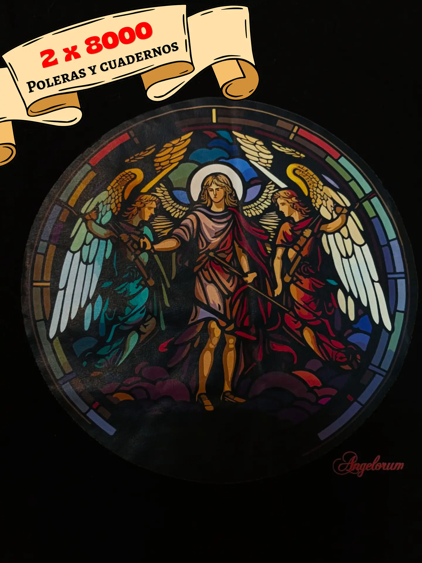 POLERAS ANGELORUM - TRES ARCÁNGELES VITRAL  1