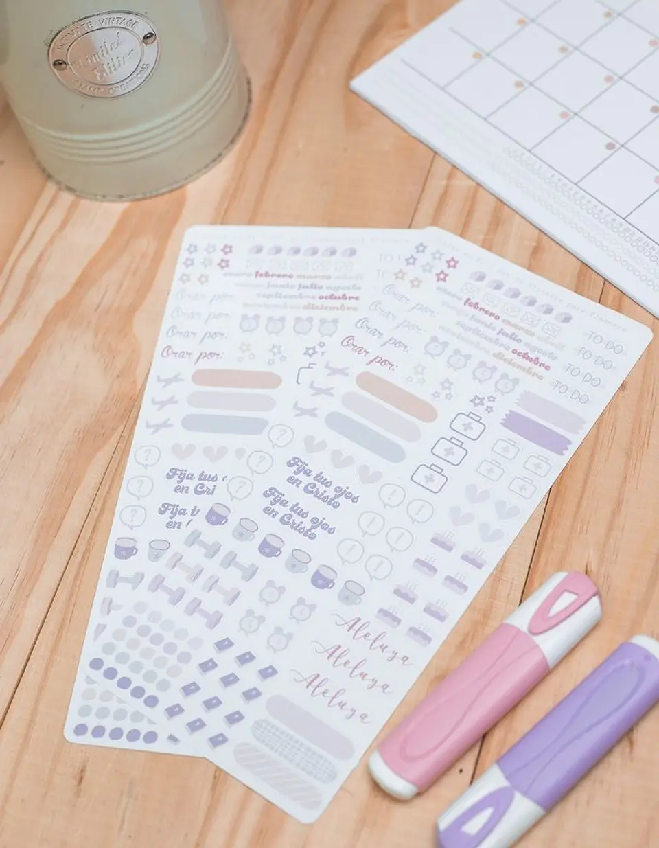 Confía en Él II - Set de Stickers para Planners 1
