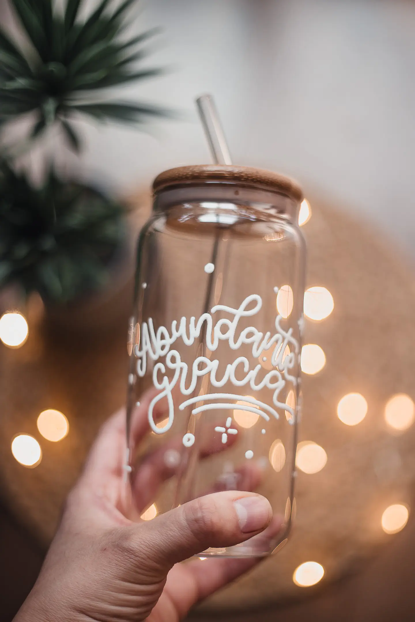 Abundante Gracia - Vaso de Vidrio 2
