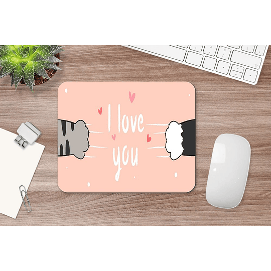M102 Mousepad personalizado Gatos Amor