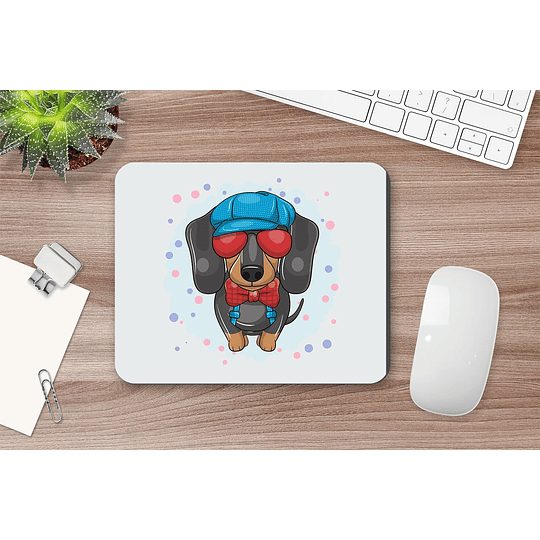 M100V3 Mousepad personalizado Perro Salchicha Lentes