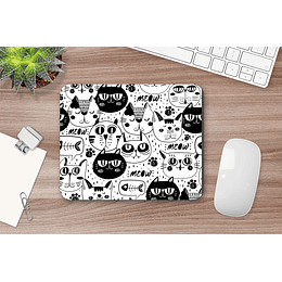 M120V2 Mousepad personalizado Gatos B/N