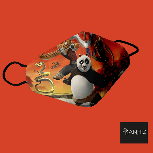 E58 Mascarilla Antifluidos Kunfu panda