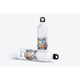 B13 Botella personalizada con animal watercolor