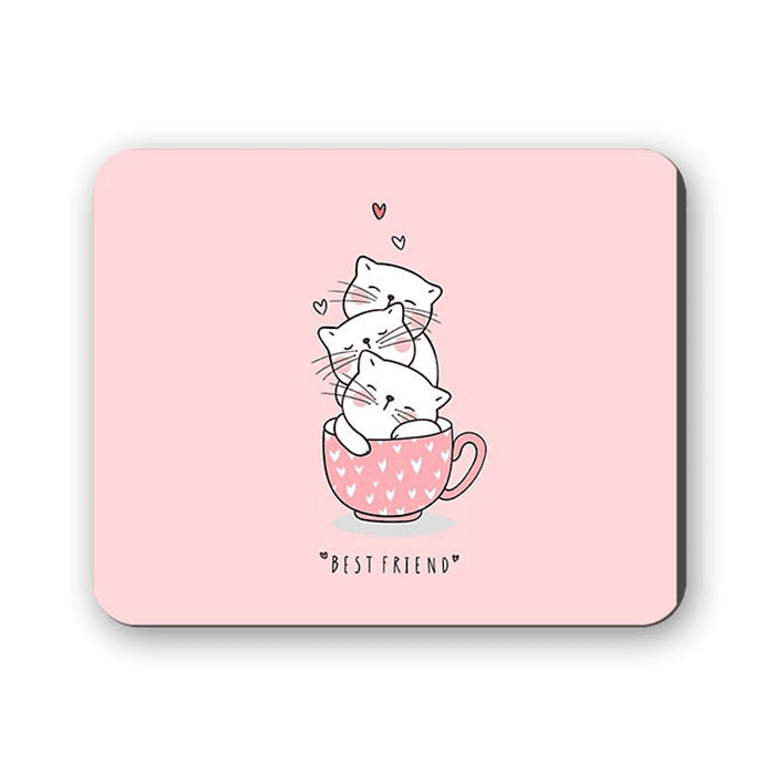 MOUSE PAD PERSONALIZADO M218 GATOS MEJORES AMIGOS 2