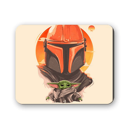 MOUSE PAD PERSONALIZADO M223V5 MANDALORIAN Y BABY YODA