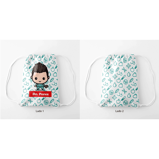 S61 Bolsita con Chibi personalizado Dia mundial de la Salud