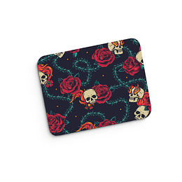 Mouse pad  Calabera y flores M283