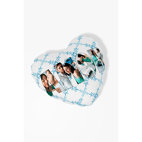 Funda de Cojin Corazon AMOR con fotos - San Valentin