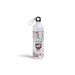 Botella metalica personalizada Mejor Cocinero Chibi B54V11