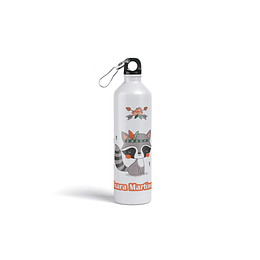 Botella metalica personalizada Mapache Wild B76