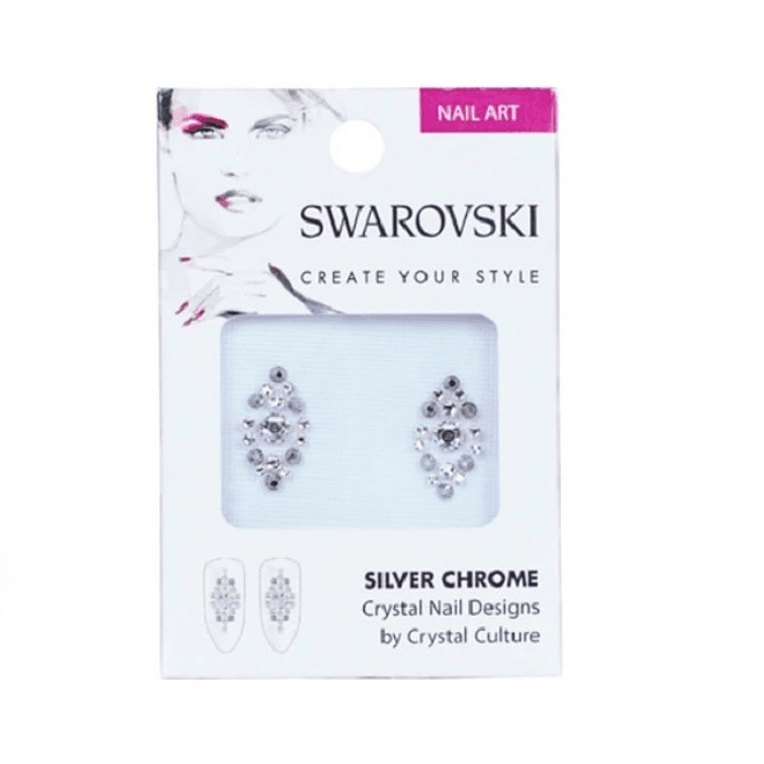 Pack cristales Swarovski para uñas SILVER CHROME 1