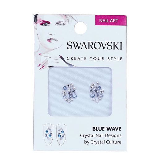 Pack cristales Swarovski para uñas BLUE WAVE