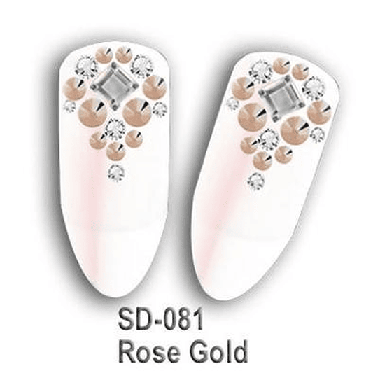 Pack cristales Swarovski para uñas ROSE GOLD