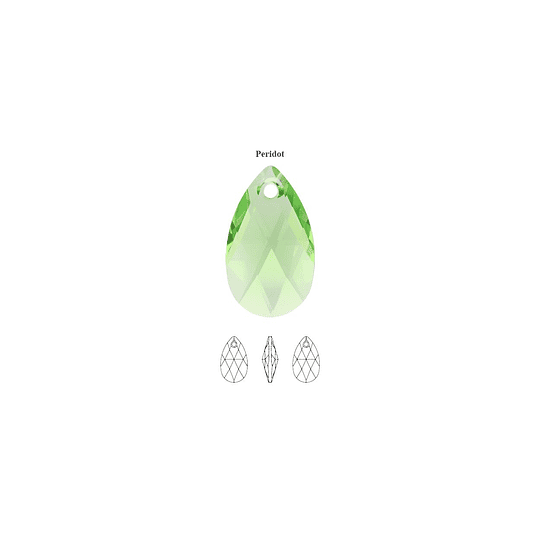 Aros de Acero con cristal Swarovski Pear