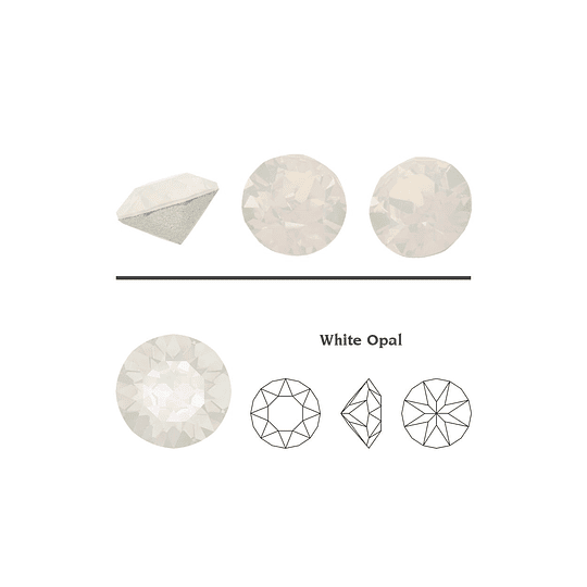 Aros de Plata 925 con cristal Swarovski Xirius Chaton