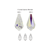 Aros de Plata 925 con cristal Swarovski Tear Drop