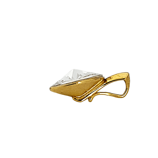 Colgante de Plata 925 bañado en oro con cristal Swarovski Rivoli