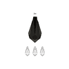 Aros de Plata 925 con cristal Swarovski Tear Drop y Xirius Chaton