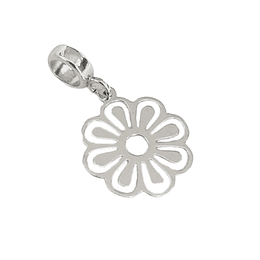 Charm de plata 925 con flor