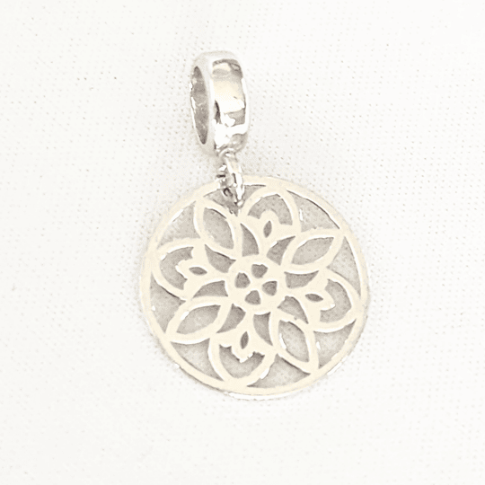 Charm de plata 925 con flor