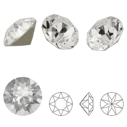Aros plata 925 con cristal  Swarovski Pearl y Xirius Chaton 