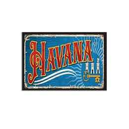 Lamina de Metal Vintage Ciudad Havana LM17