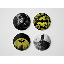 P5 Pack 4xPosavasos Vidrio Superheroe