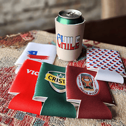 Pack 6 Fundas para latas de cerveza Chile - L2