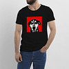 Polera recta con ilustración de mascota en B/N - POL2A