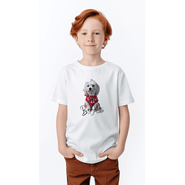 Polera JUNIOR recta con ilustración de mascota  - POL5J