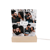 Marco acrilico con base lámpara Led con Collage LA5