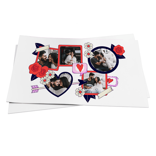 B113 otella personalizada con Collage de fotos San Valentin