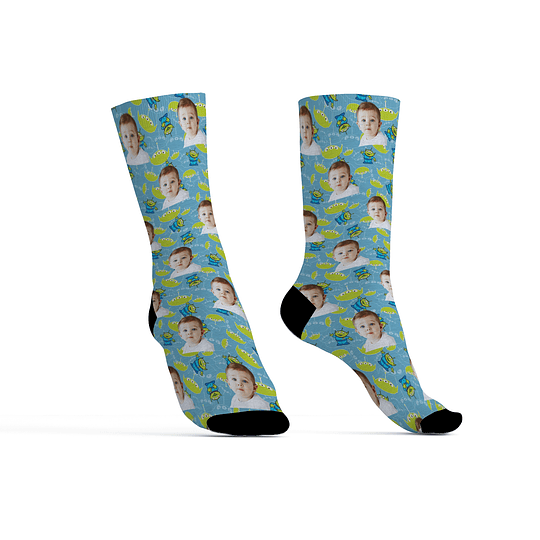 C9503 calcetines personalizados con carita y Toy Story