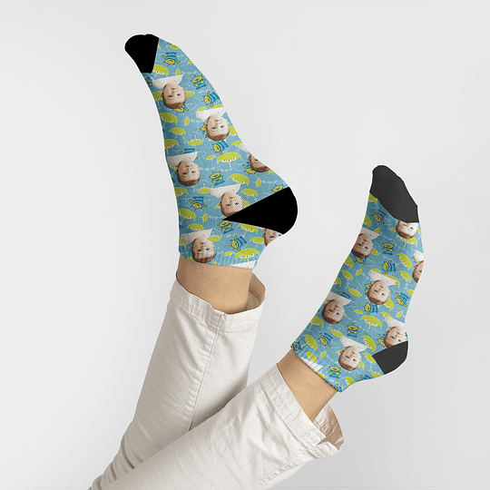 C9503 calcetines personalizados con carita y Toy Story
