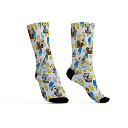 C9509 calcetines personalizados con carita y Los Simpsons