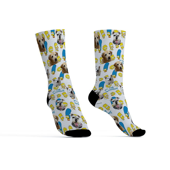 C9509 calcetines personalizados con carita y Los Simpsons 1