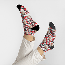 C9510 calcetines personalizados con carita y Mickey